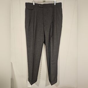 slim fit dress slacks Spanish Gray Textured Premium Wool Blend Pant For Men